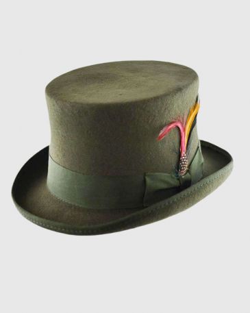 olive-green-handmade-top-hat-wool-felt